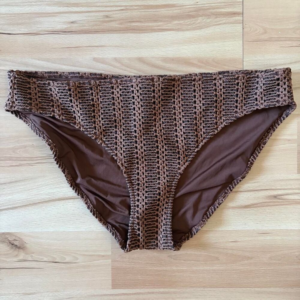 Aerie NWT Brown Crochet Bikini Bottoms Size XXL.